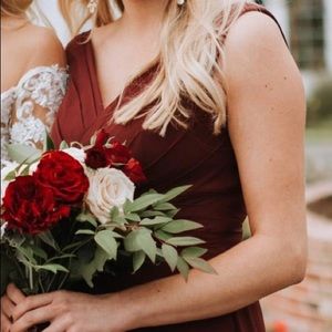 Azazie Kori Dress Size 6 Burgundy